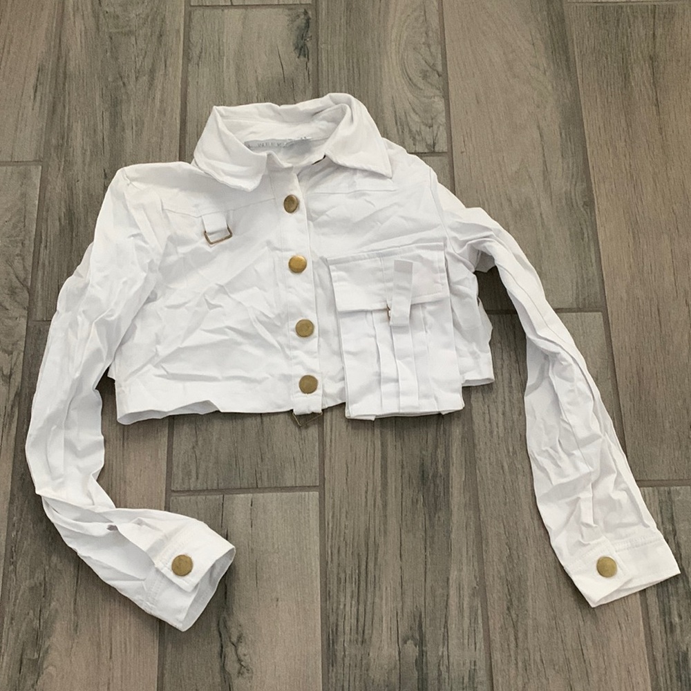 Meek white crop jacket